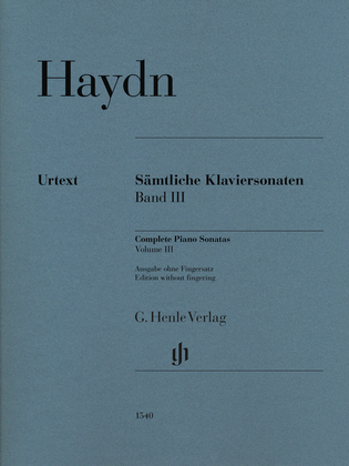 Book cover for Complete Piano Sonatas – Volume III