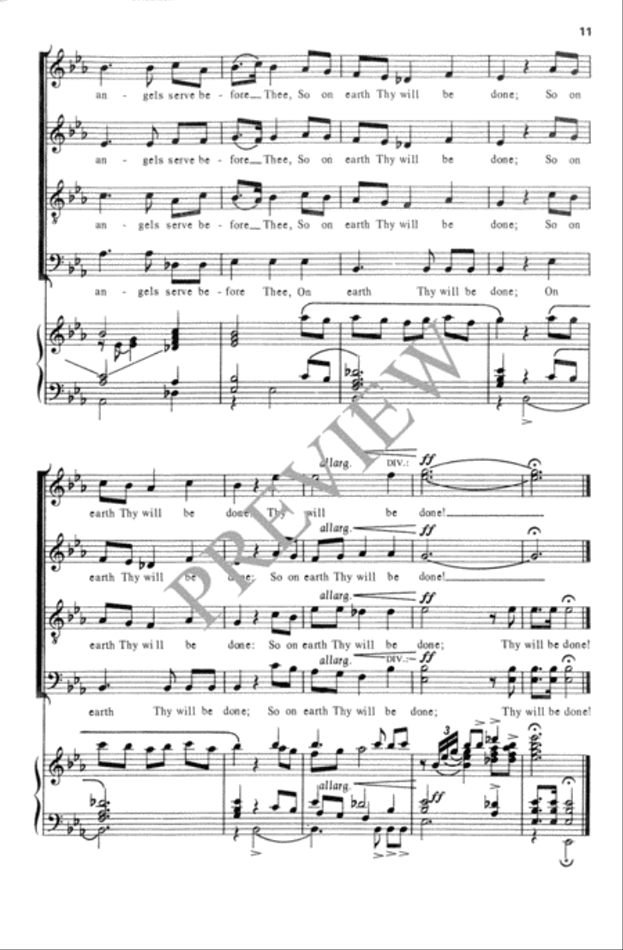 Praise the Lord! Ye Heavens, Adore Him 4-Part scores gallery preview page 12