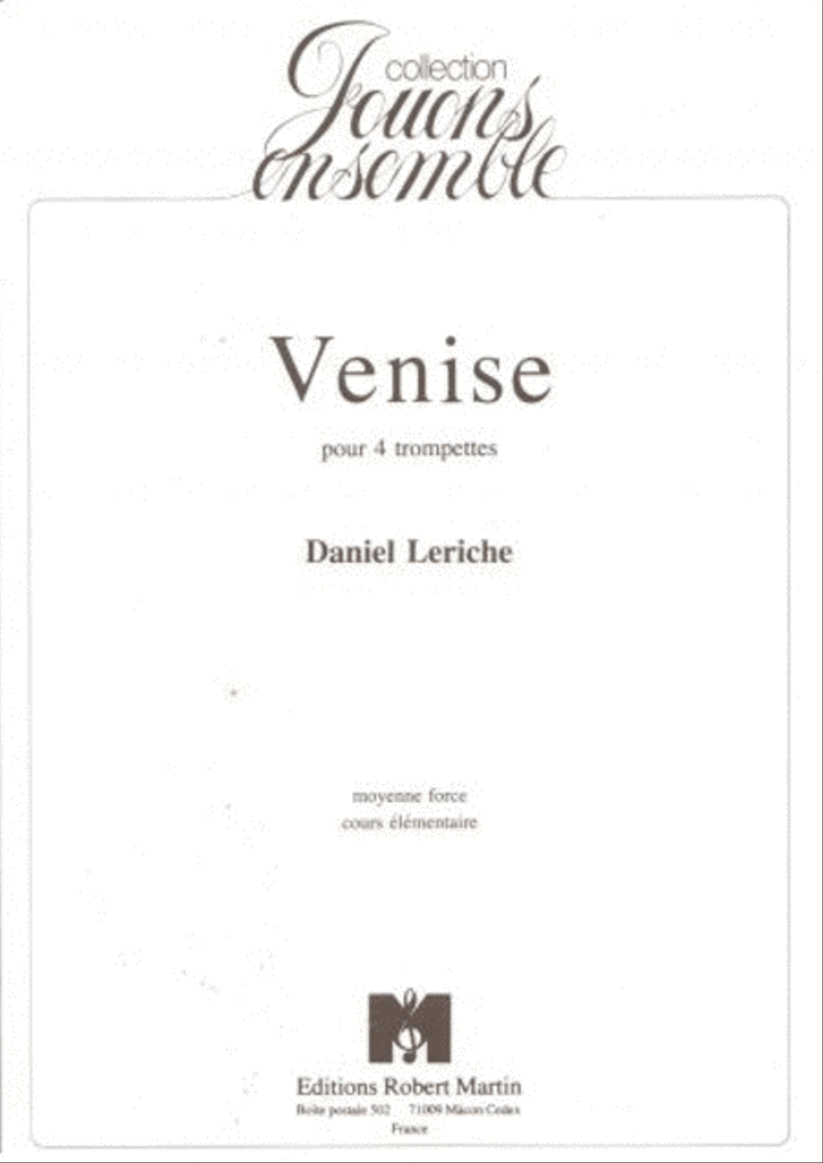 Venise, 4 trompettes Trumpet - Sheet Music