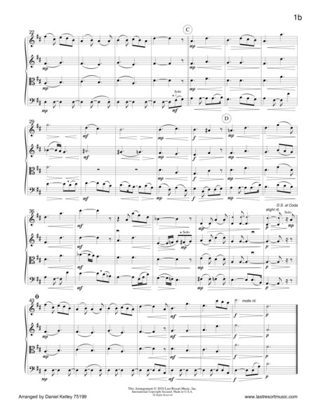 Music for Four, Christmas for Quartet - Score 75199