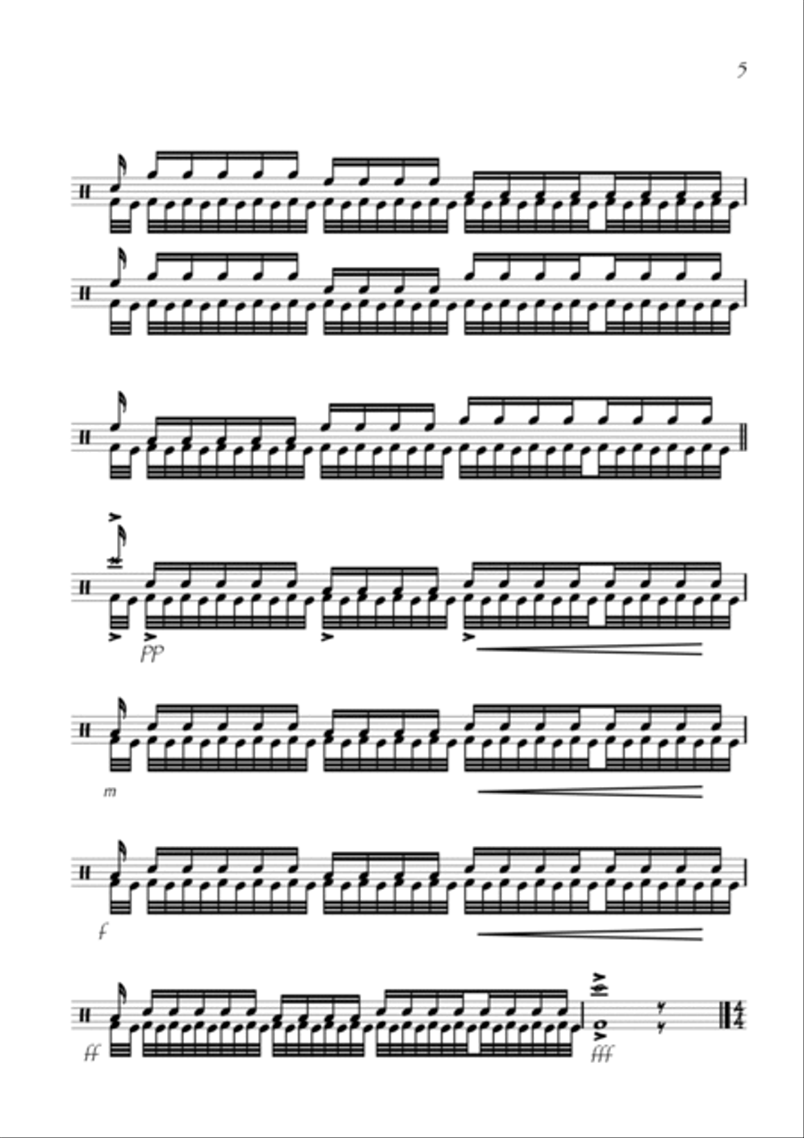 A Game of Cards Drum Set scores gallery preview page 5