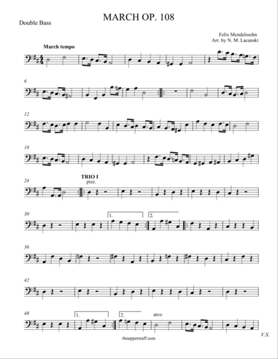 March Op. 108 String Orchestra scores gallery preview page 1