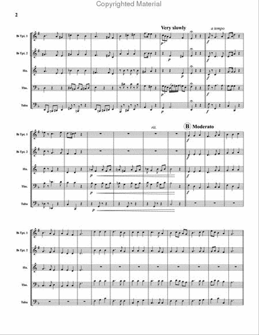 Variations on America Brass Quintet scores gallery preview page 3