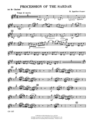 Procession of the Sardar: 1st B-flat Clarinet
