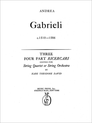 Three Four-part Ricercari