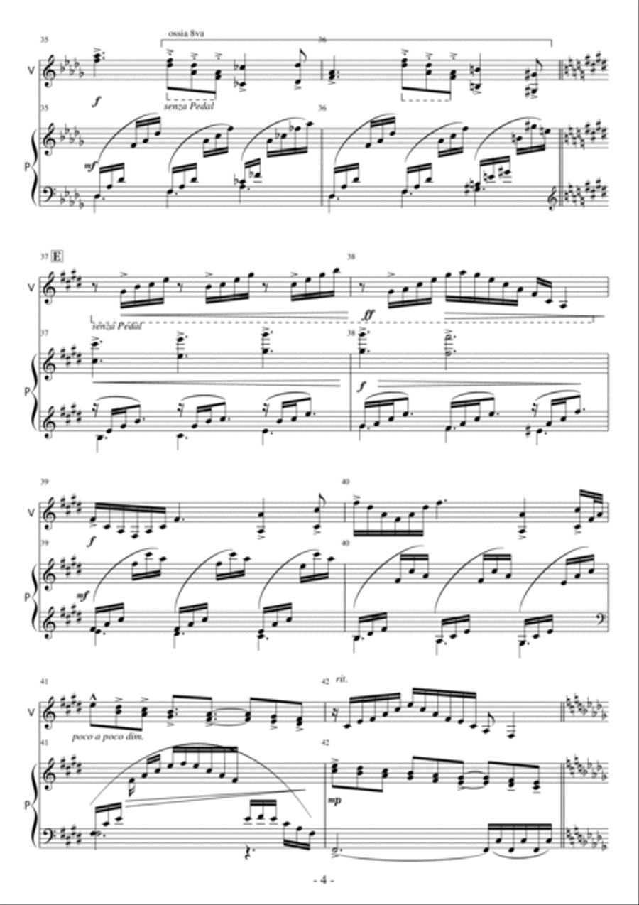 [Vibraphone and Piano] Clair de lune from Suite Bergamasque Piano Accompaniment scores gallery preview page 4