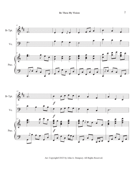 Be Thou My Vision (Trio for Trumpet, Cello and Piano) image number null