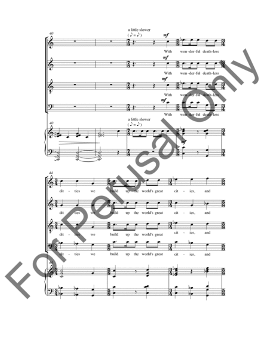 We Are The Music Makers (Choral Score) 4-Part scores gallery preview page 8