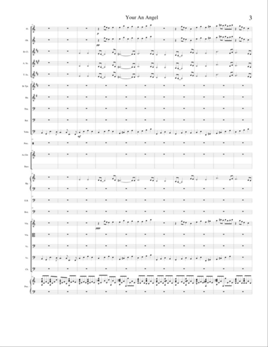 Your An Angel { Orchestra } Concert Band scores gallery preview page 3