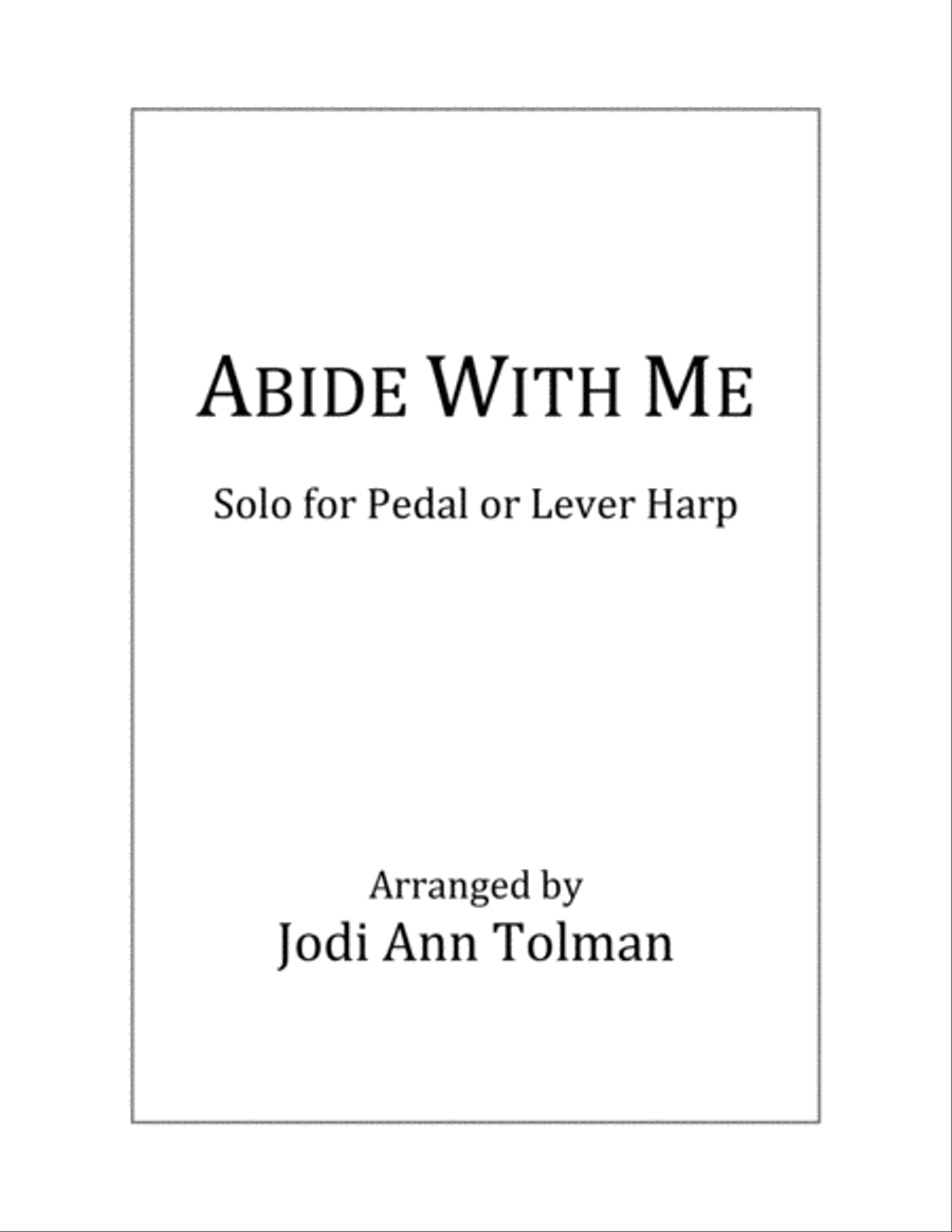 Abide With Me, Harp Solo Harp scores gallery preview page 1