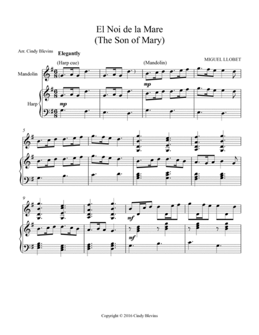 The Son of Mary, for harp and mandolin image number null