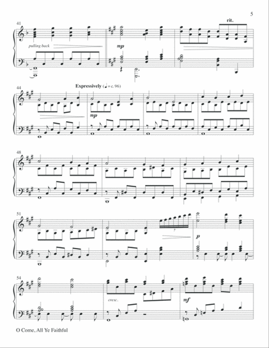 O Come All Ye Faithful O Come All Ye Faithful 4-Part scores gallery preview page 5