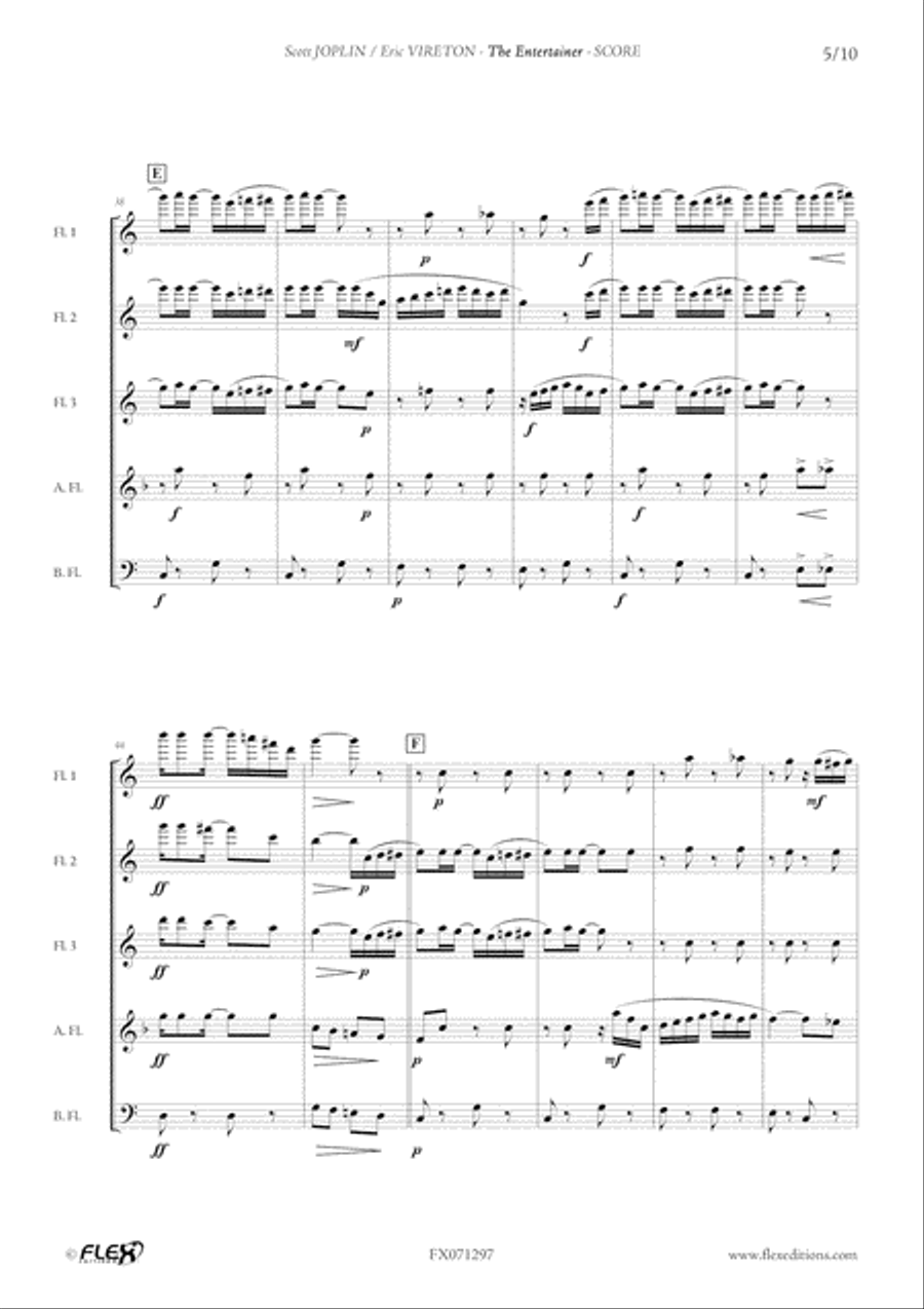 The Entertainer Flute scores gallery preview page 5