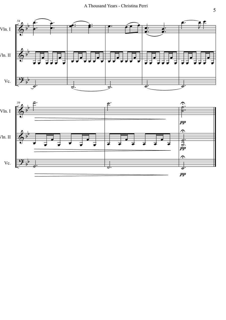 A Thousand Years String Trio scores gallery preview page 5