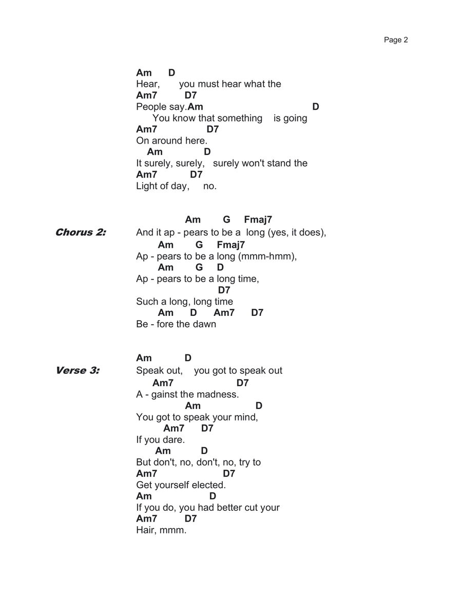 Long Time Gone Long Time Gone Guitar scores gallery preview page 2