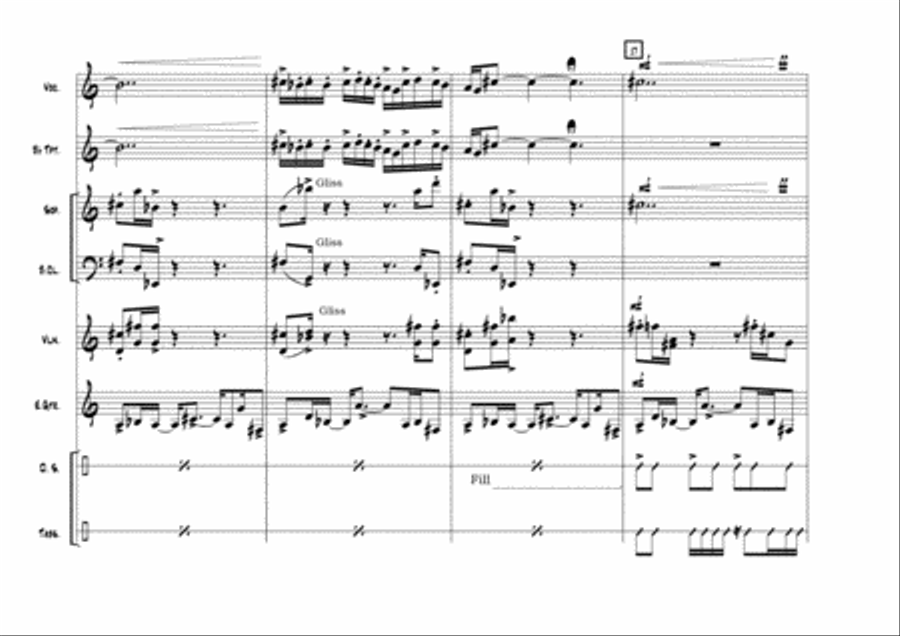 A piece for octet composed in 2000 inspired by traditionnal turkish music Small Ensemble scores gallery preview page 4