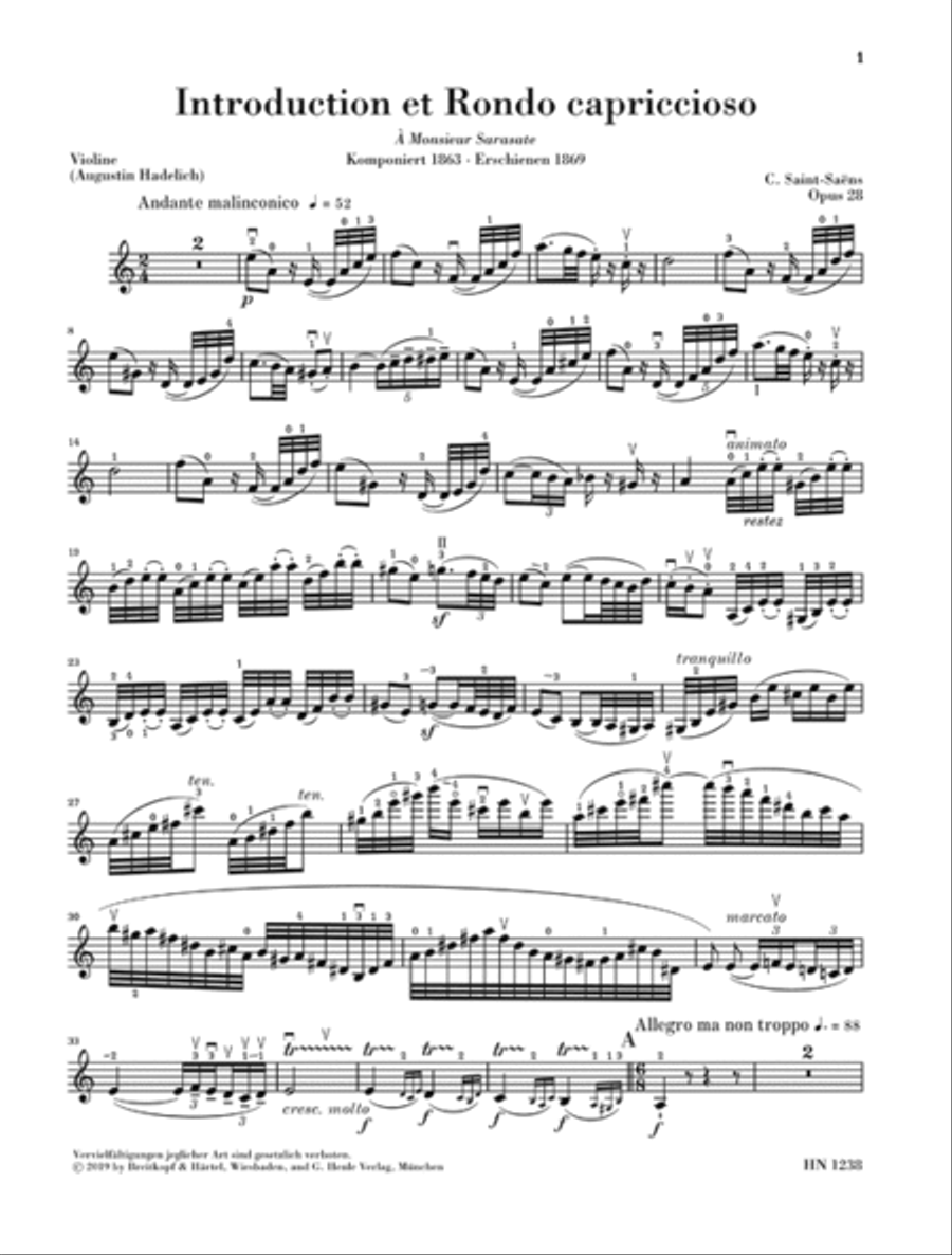 Introduction et Rondo Capriccioso, Op. 28 Violin Solo scores gallery preview page 5