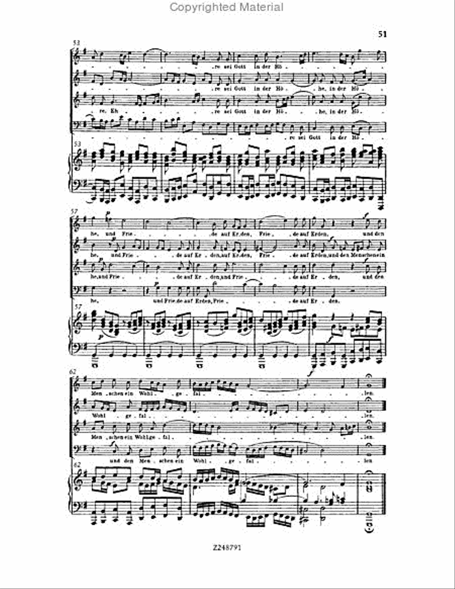 Christmas Oratorio, BWV 248 Choir scores gallery preview page 50
