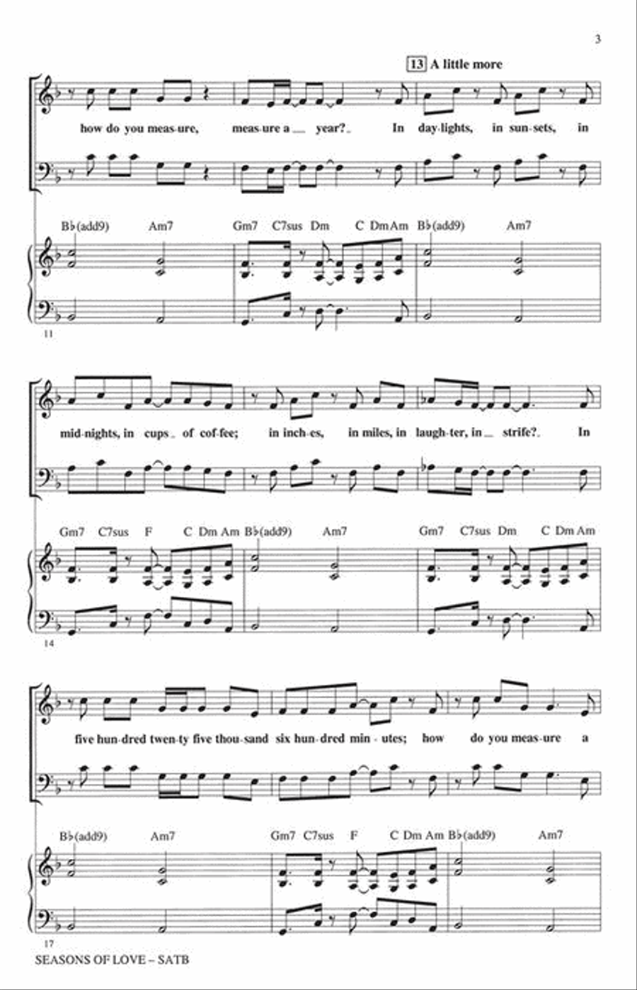 Seasons of Love 4-Part scores gallery preview page 4