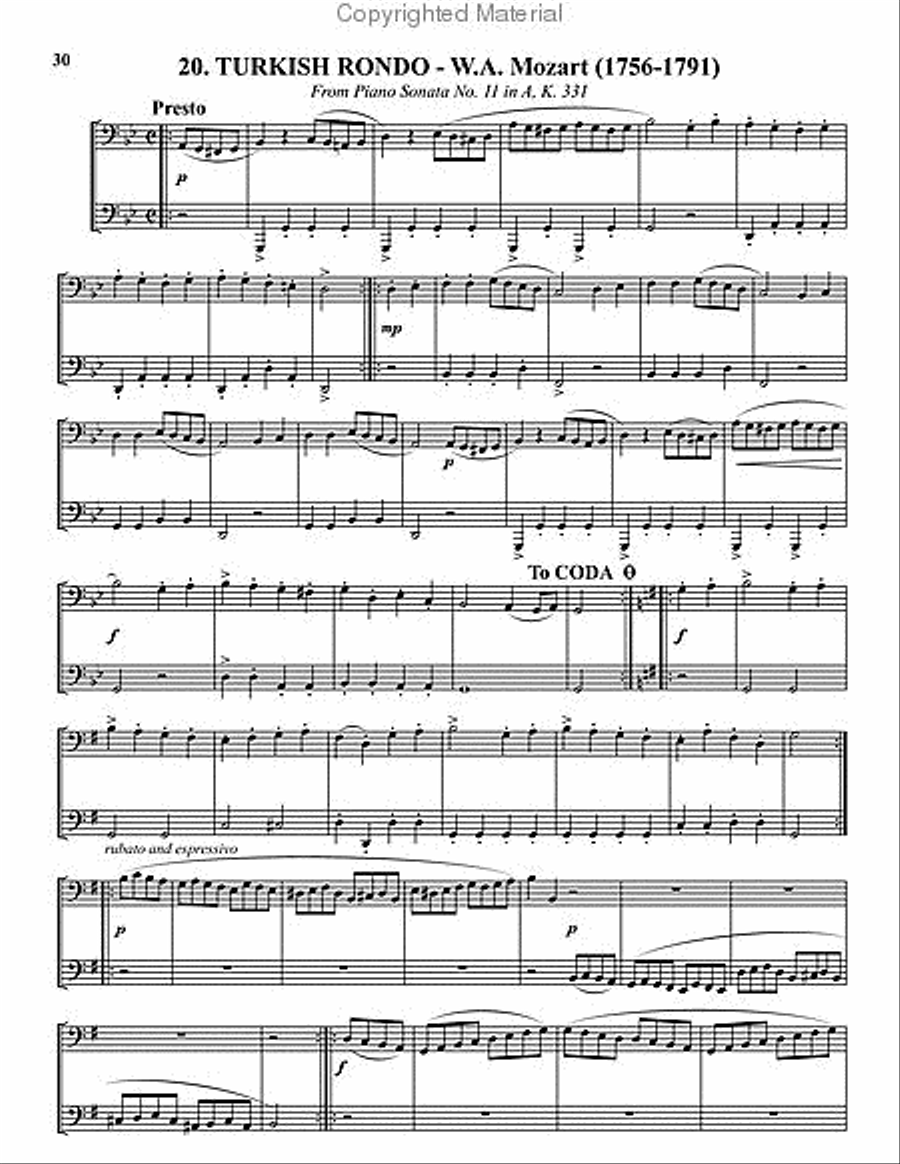 20 Duets for Low Brass Brass Duet scores gallery preview page 4