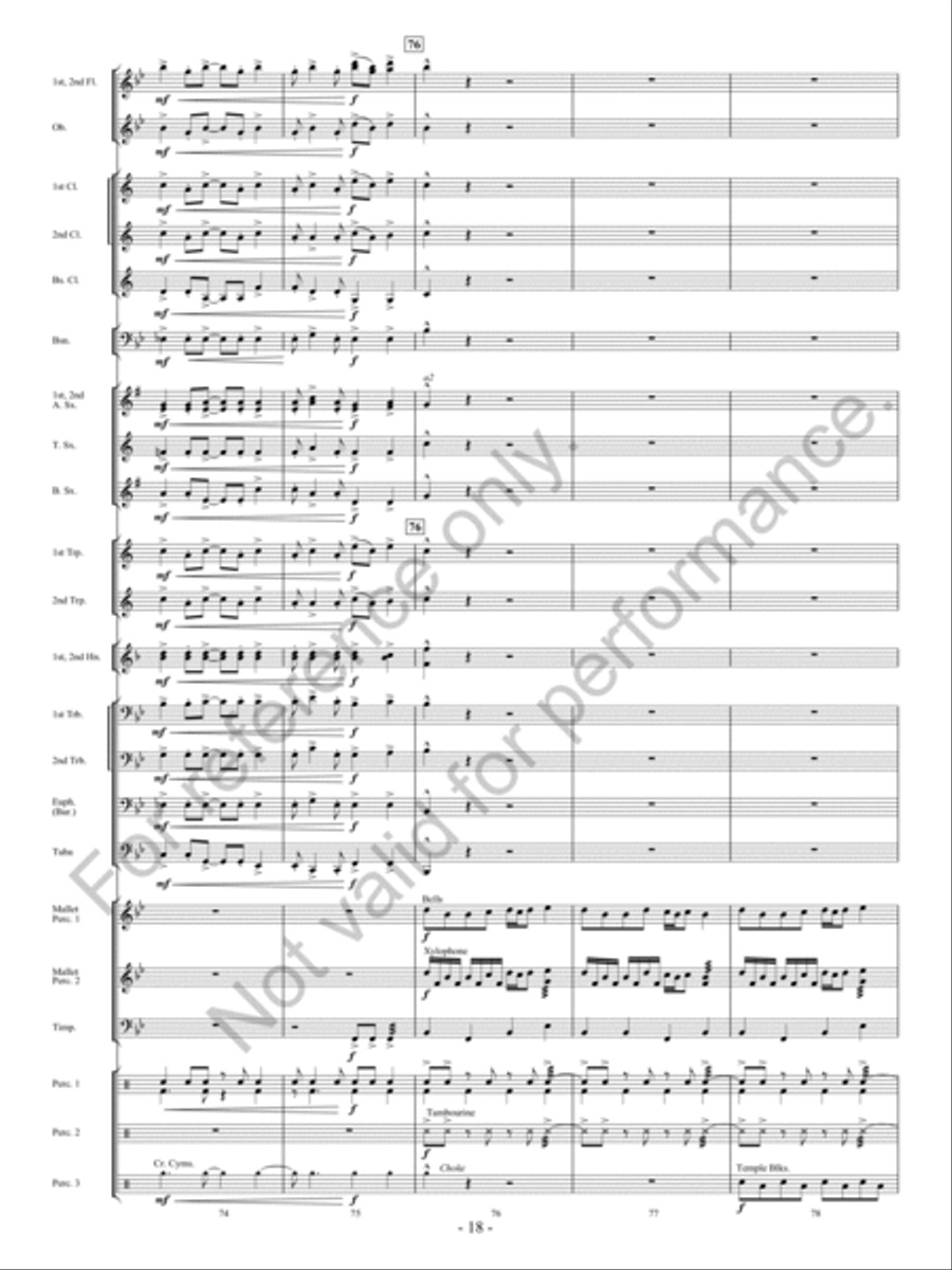 The Bluebonnet Revue Concert Band scores gallery preview page 19