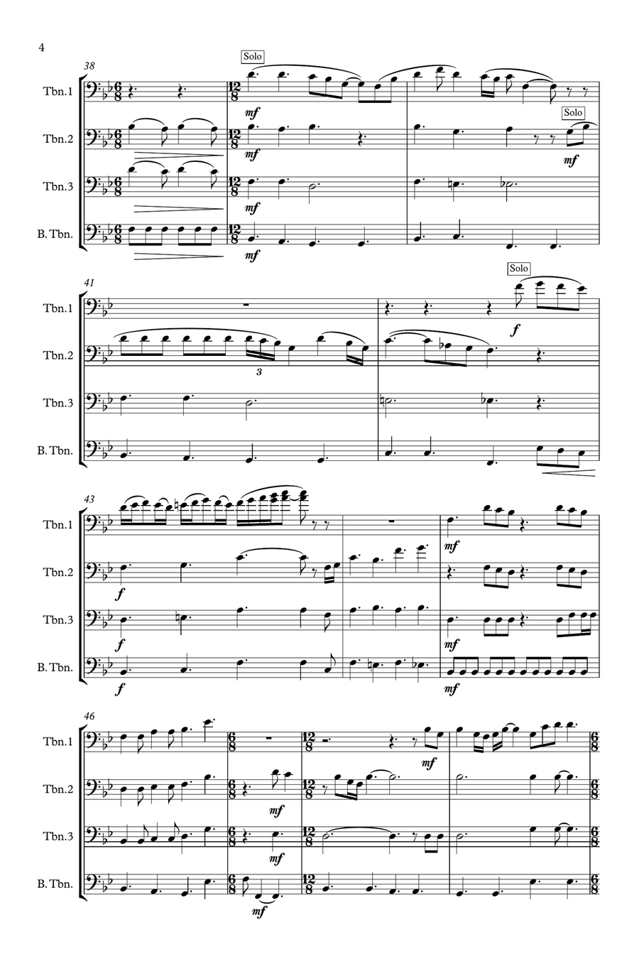 Somebody To Love Brass Quartet scores gallery preview page 4