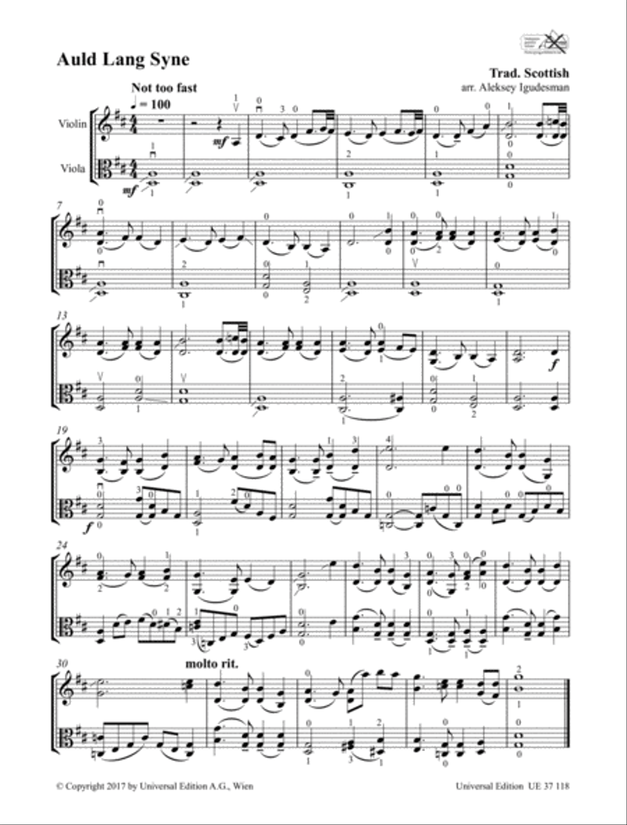 Violin and Viola and More String Duet scores gallery preview page 2