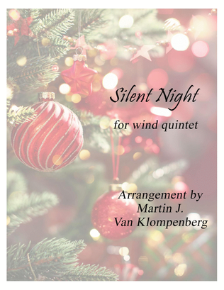 Silent Night, for wind quintet
