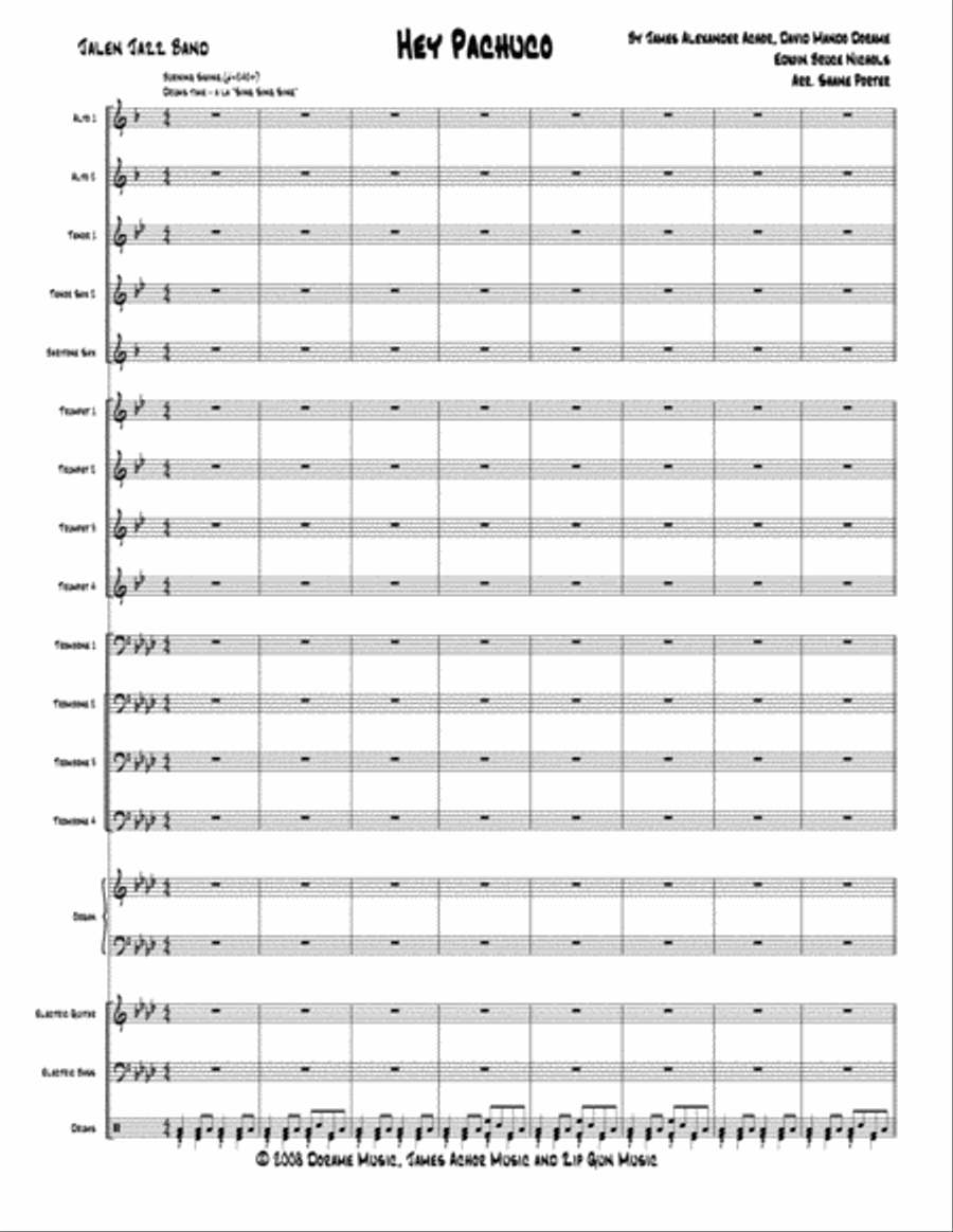 Hey Pachuco Jazz Ensemble scores gallery preview page 2