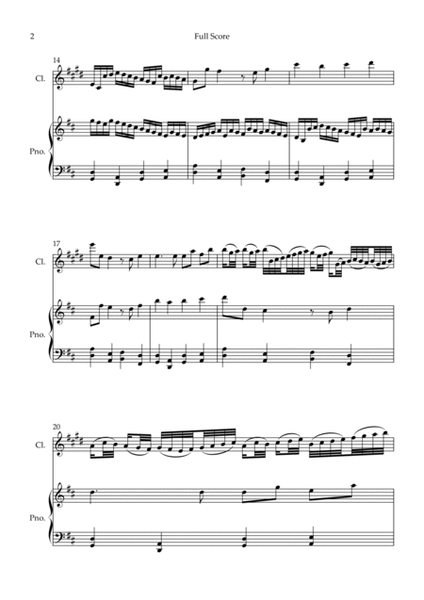 Canon - Johann Pachelbel (Wedding/Reduced Version) for Clarinet in Bb Solo and Piano Accompaniment image number null
