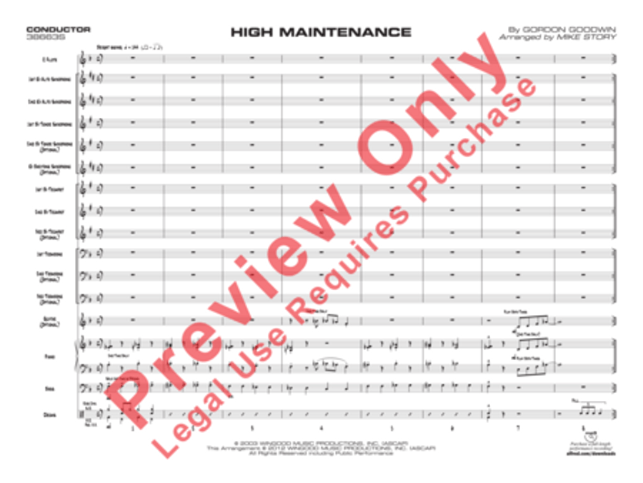 High Maintenance Jazz Ensemble scores gallery preview page 10