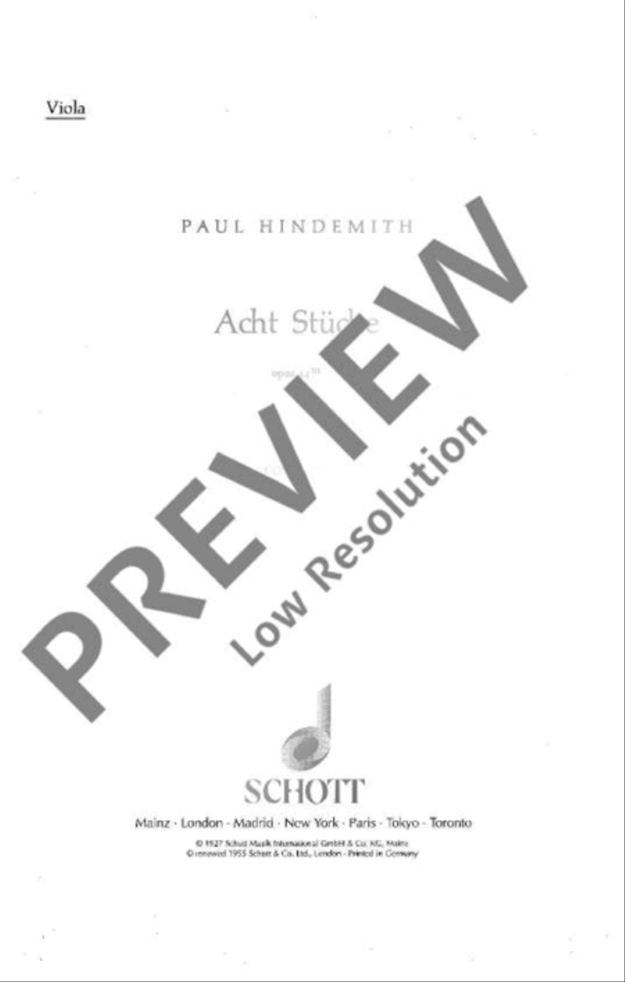 Eight Pieces Viola scores gallery preview page 2