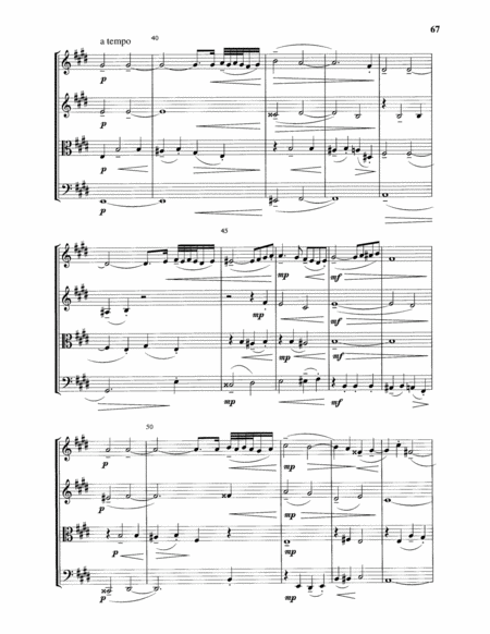"Pipe Dream" for string quartet Op. 32, No. 9