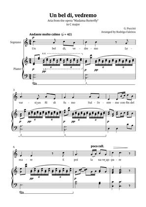 Un Bel Di Vedremo (from Madama Butterfly) - for Soprano - in C major