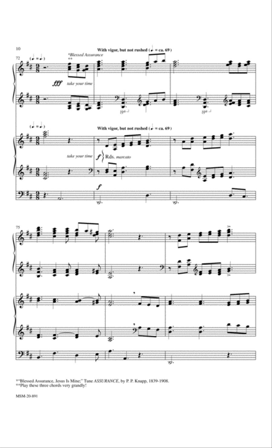 A Gospel Prelude Duet for Piano and Organ Organ scores gallery preview page 5