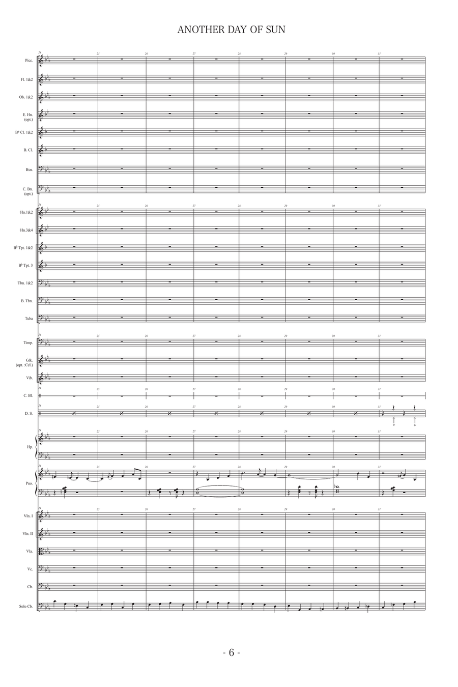 Another Day Of Sun Another Day Of Sun Full Orchestra scores gallery preview page 6