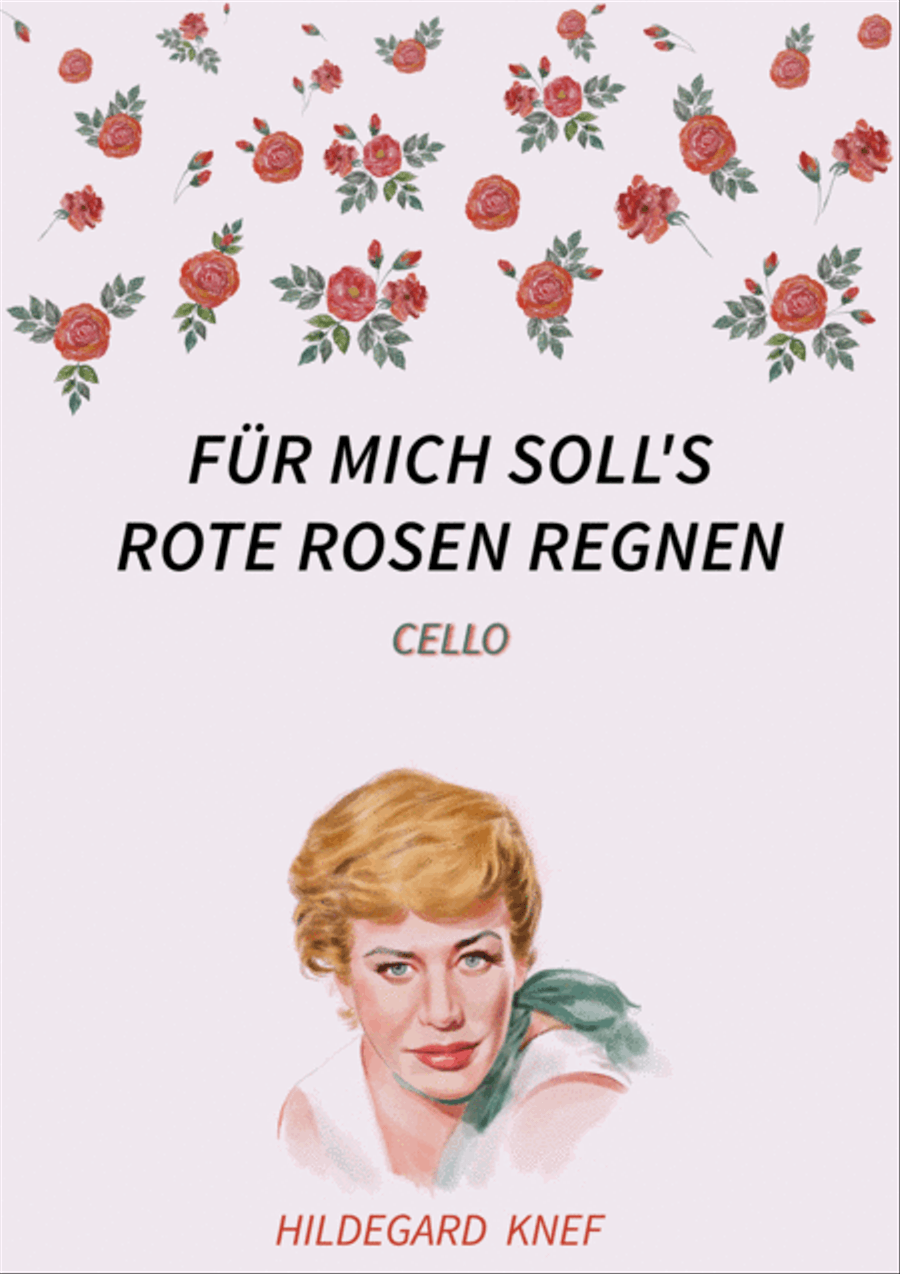 Für mich soll's rote Rosen regnen Cello scores gallery preview page 1