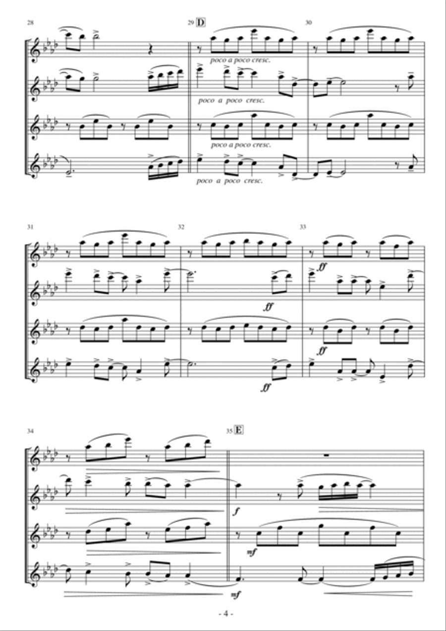 Wild Uncharted Waters Wild Uncharted Waters Flute Quartet scores gallery preview page 4
