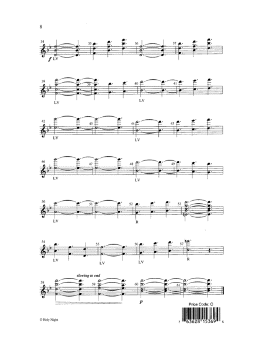 Silent Night, Holy Night Choir scores gallery preview page 8