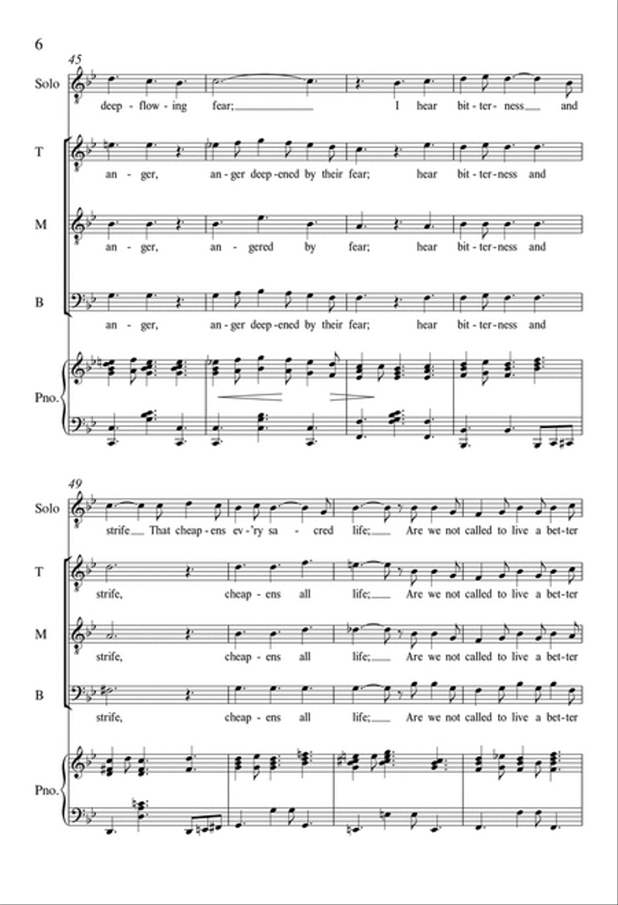 I Will Walk This Way 3-Part scores gallery preview page 5