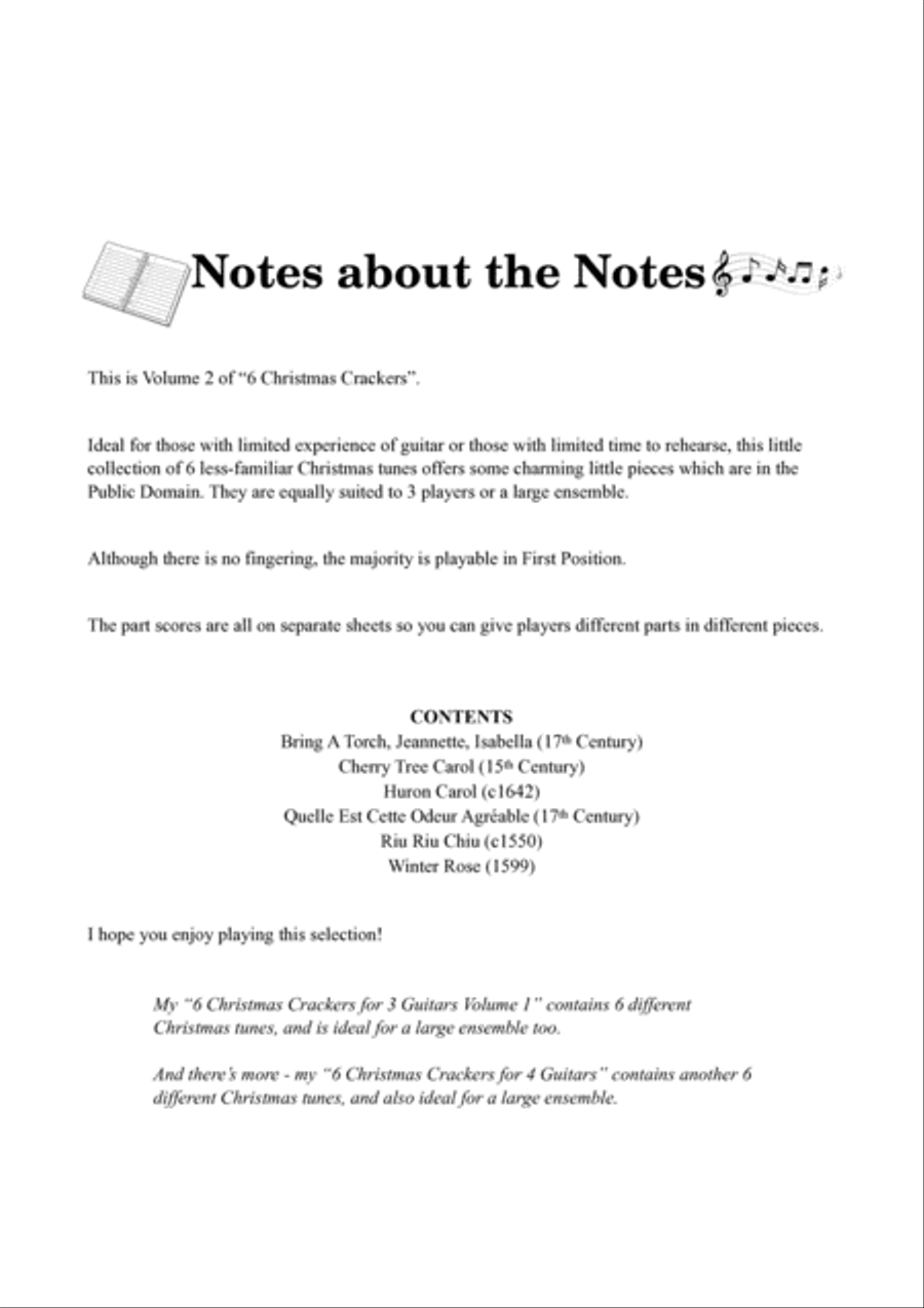 6 Christmas Crackers Volume 2 - 3 guitars/large ensemble Large Ensemble scores gallery preview page 3