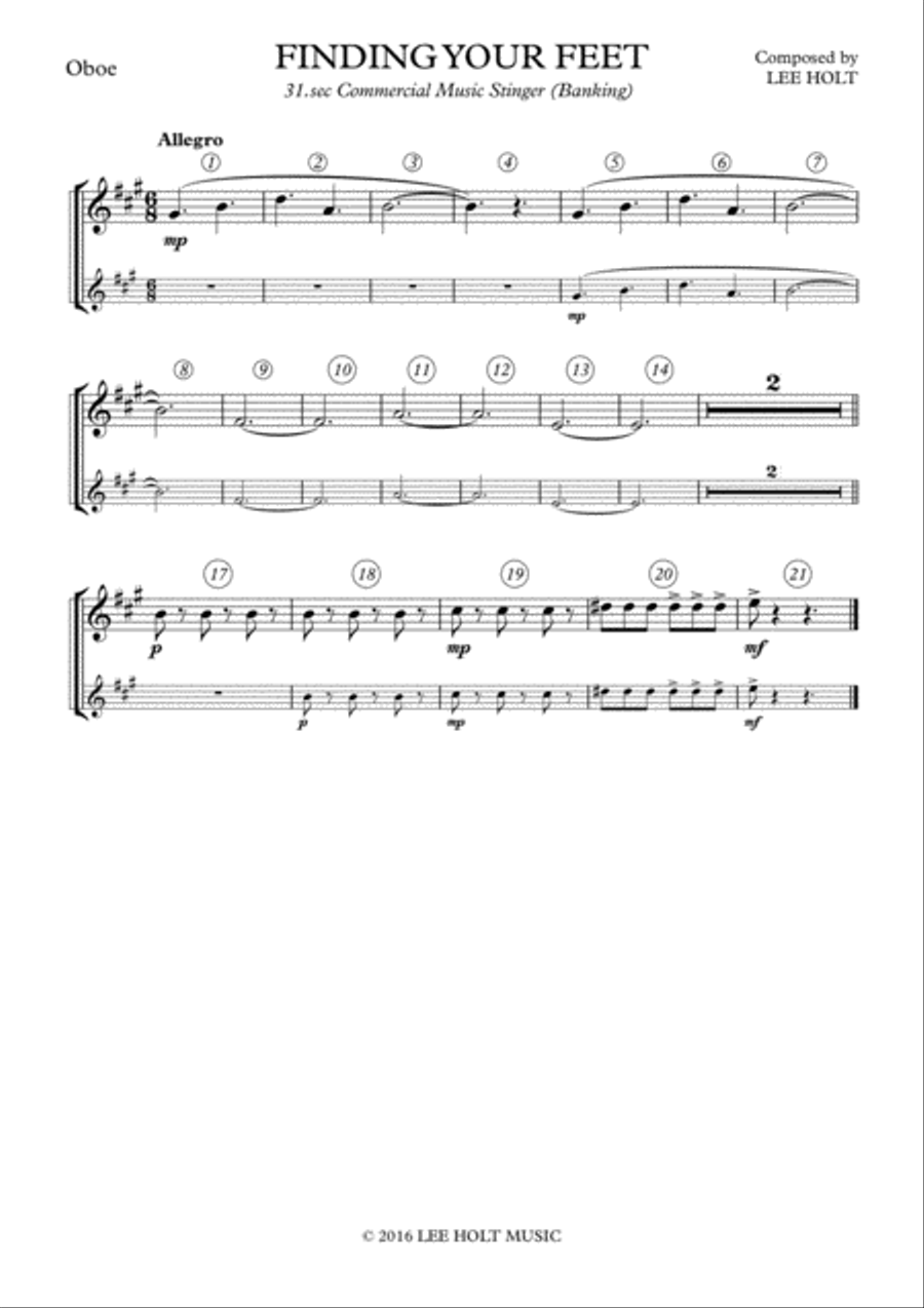 FINDING YOUR FEET (Commercial music stinger) Small Ensemble scores gallery preview page 5