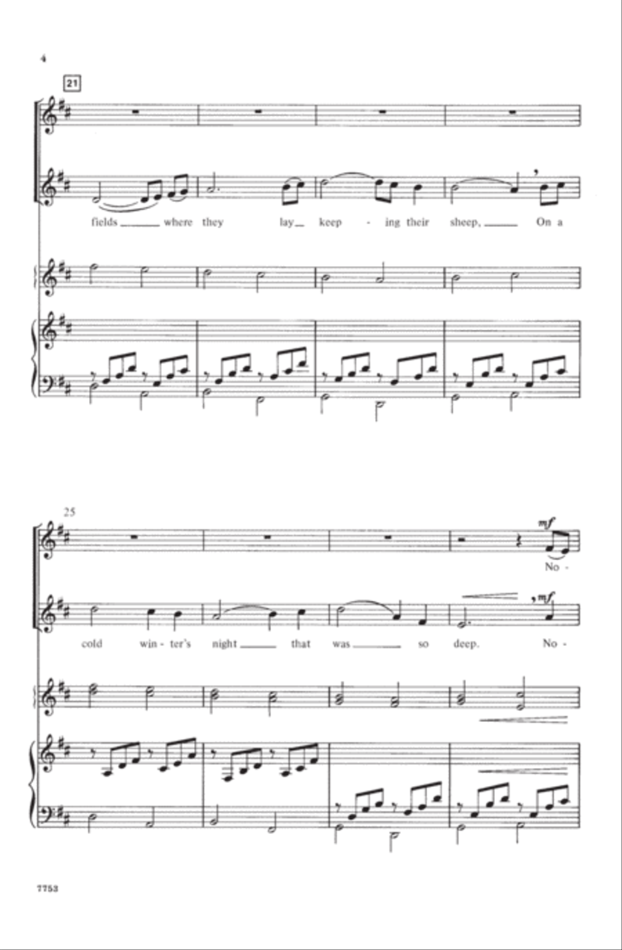 The First Noel / Pachelbel's Canon Women's Choir scores gallery preview page 4