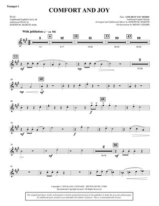 Comfort And Joy (Full Orchestra) - Bb Trumpet 1