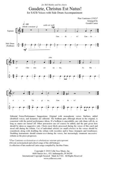 Gaudete, Christus Est Natus!: from "Piae Cantiones"