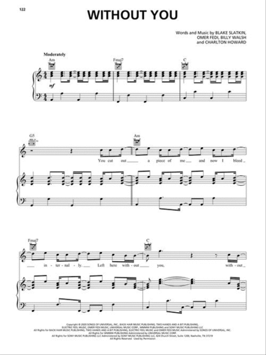 Top Hits of 2021 Top Hits of 2021 Piano, Vocal, Guitar scores gallery preview page 6