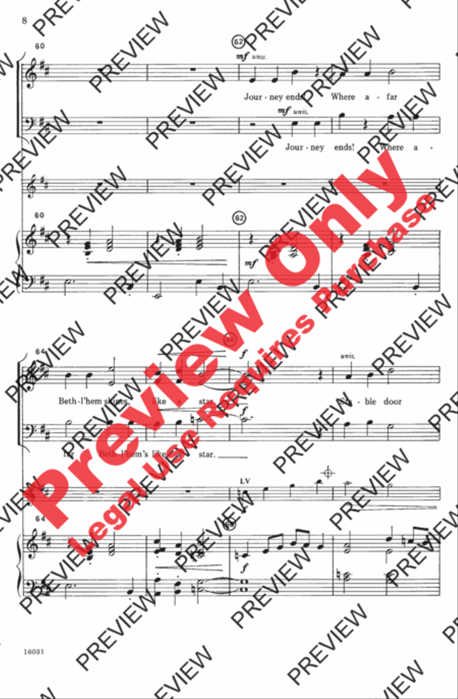 Who Will Make Him Welcome? 4-Part scores gallery preview page 8
