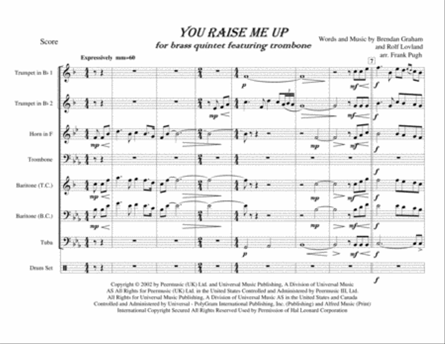 You Raise Me Up Brass Ensemble scores gallery preview page 2
