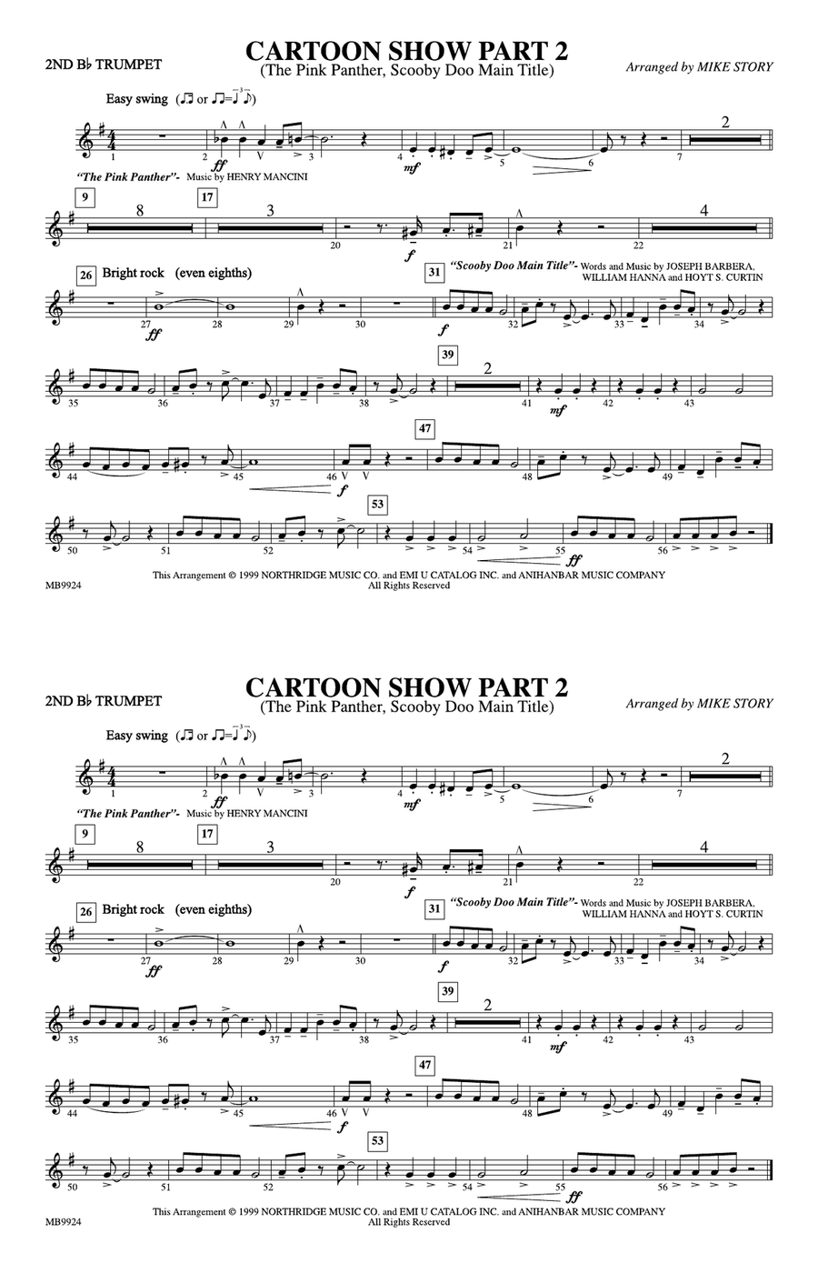 Cartoon Show, Part 2: 2nd B-flat Trumpet