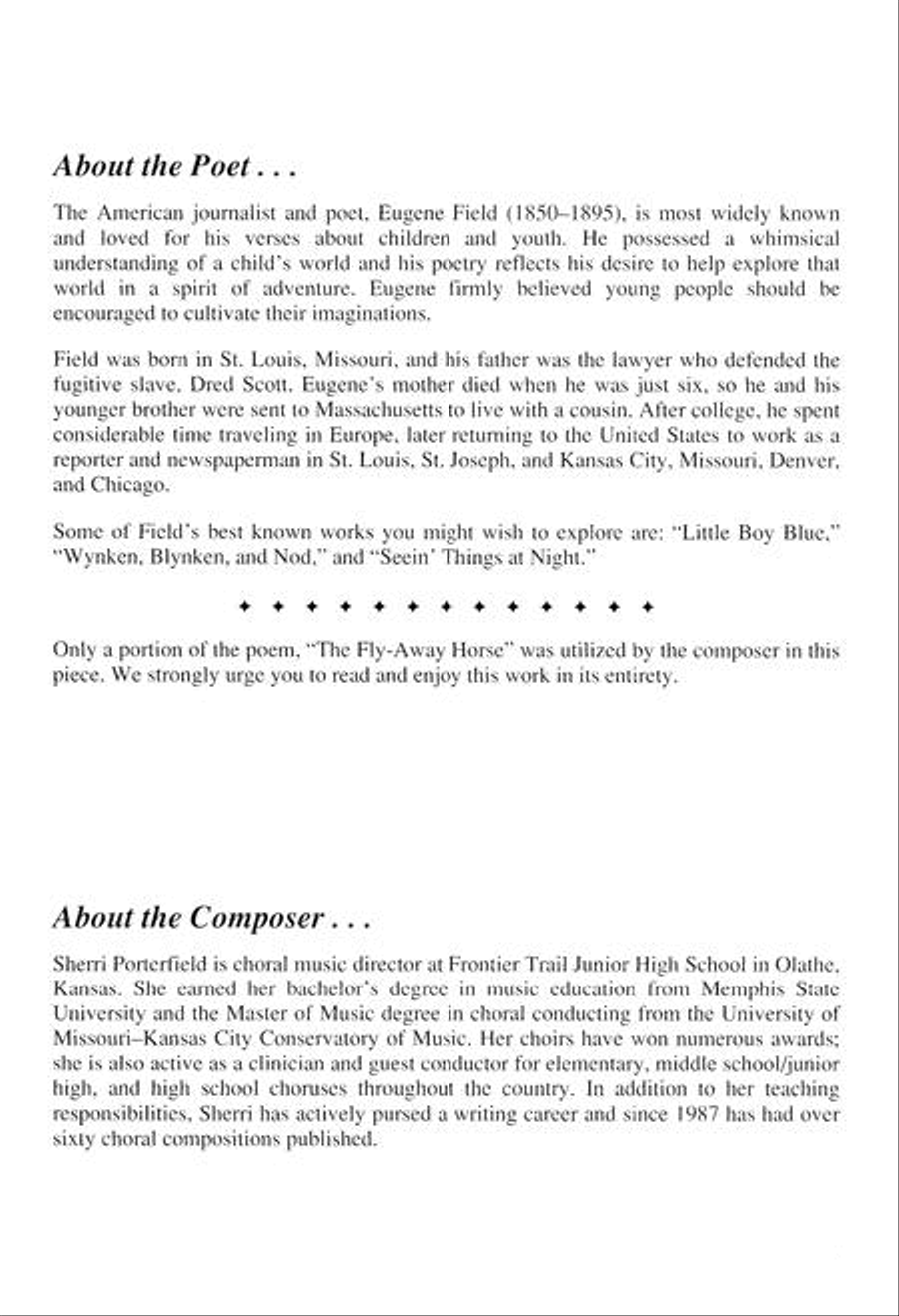 The Fly Away Horse 3-Part scores gallery preview page 2